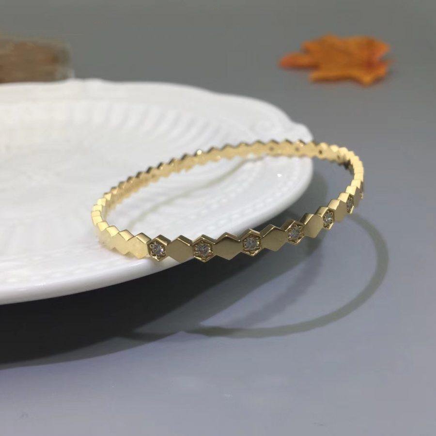 [vivabelle]BEE LOVE GOLD DIAMOND BRACELET