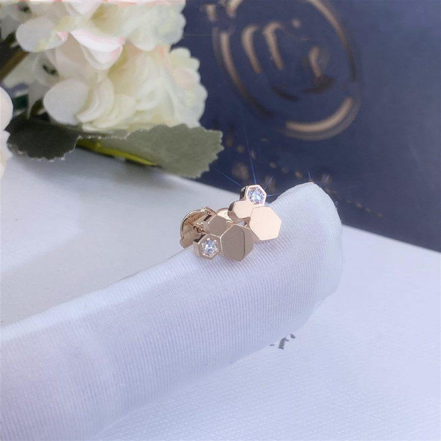 [vivabelle]BEE LOVE PINK GOLD DIAMOND EARRINGS