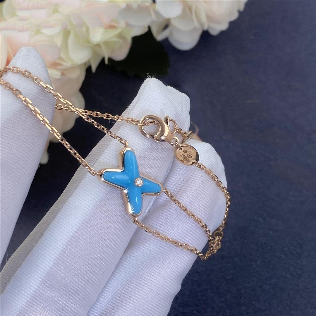 [vivabelle]JEUX BRACELET TURQUOISE PINK GOLD 1 DIAMOND