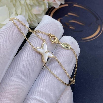 [vivabelle]JEUX BRACELET WHITE MOP GOLD 1 DIAMOND