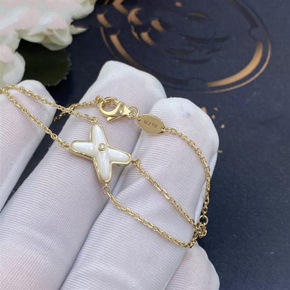 [vivabelle]JEUX BRACELET WHITE MOP GOLD 1 DIAMOND