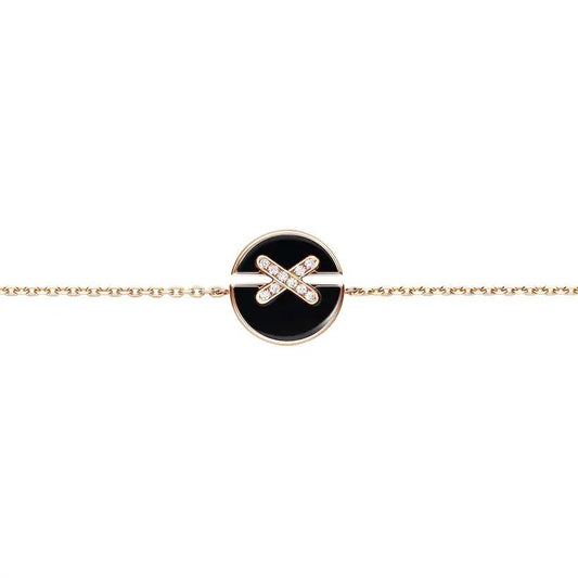 [vivabelle]JEUX DE BRACELET ONYX PINK GOLD DIAMOND