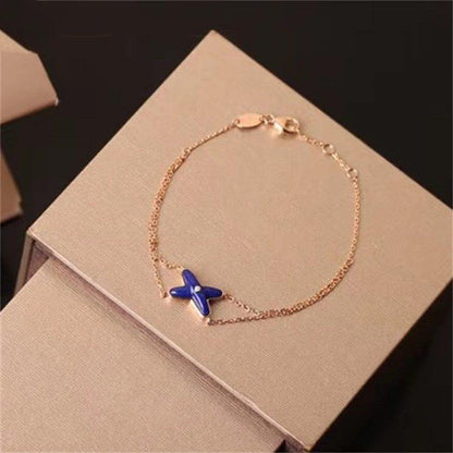 [vivabelle]Hollow Design Four-Leaf Clover Flower Shape Ring