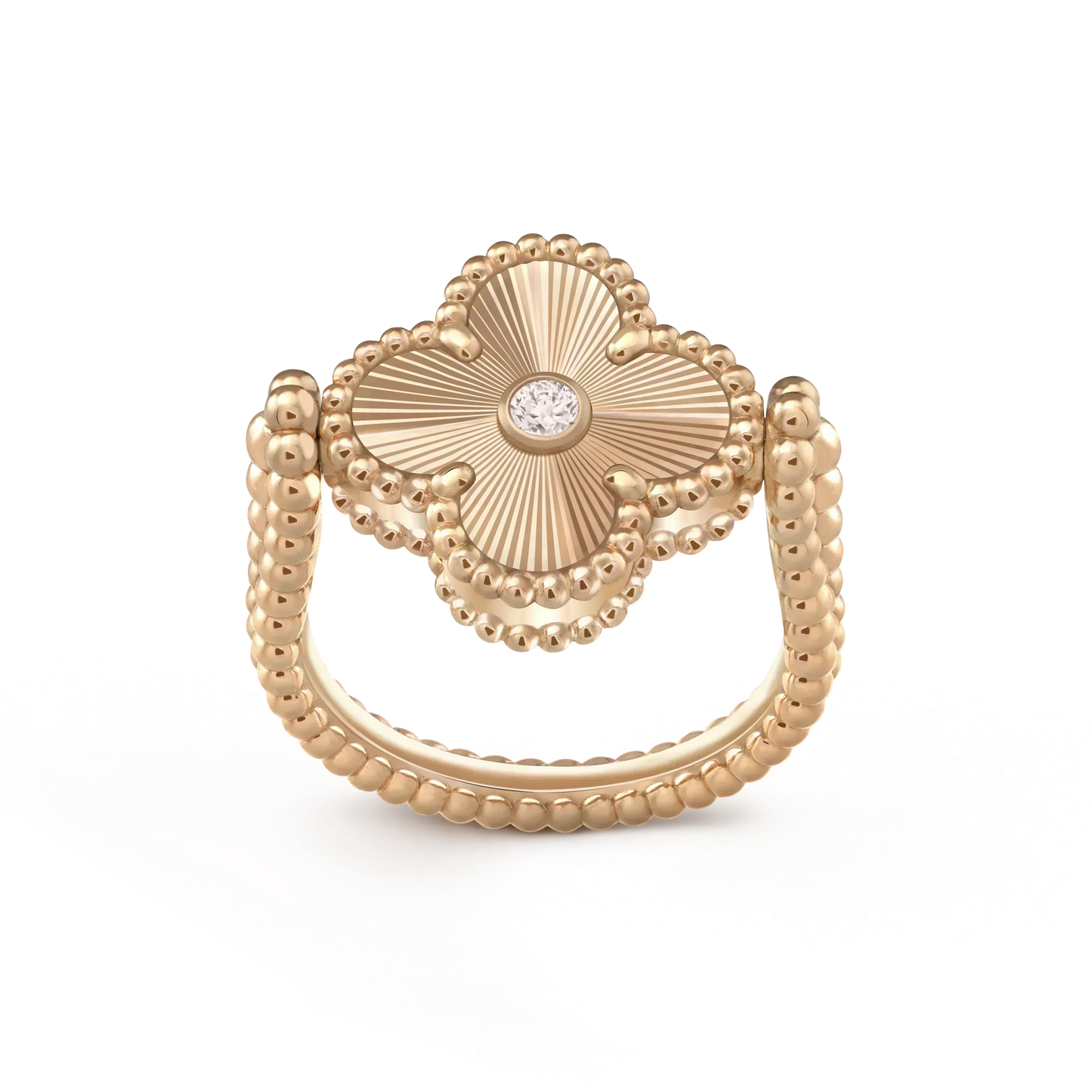 [vivabelle]CLOVER RIVERSIBLE ROSE GOLD RING