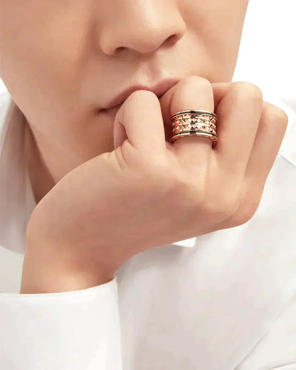 [vivabelle]ZERO 1 ROCK SCHWARZE KERAMIK ROSA GOLD GROSSES MODELL