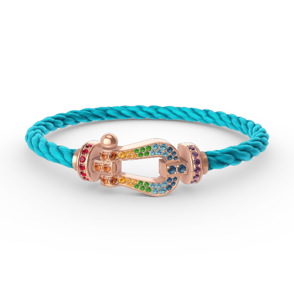 [vivabelle]FORCE LARGE HORSESHOE  COLORED DIAMOND BRACELET ROSE GOLD