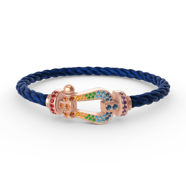 [vivabelle]FORCE LARGE HORSESHOE  COLORED DIAMOND BRACELET ROSE GOLD