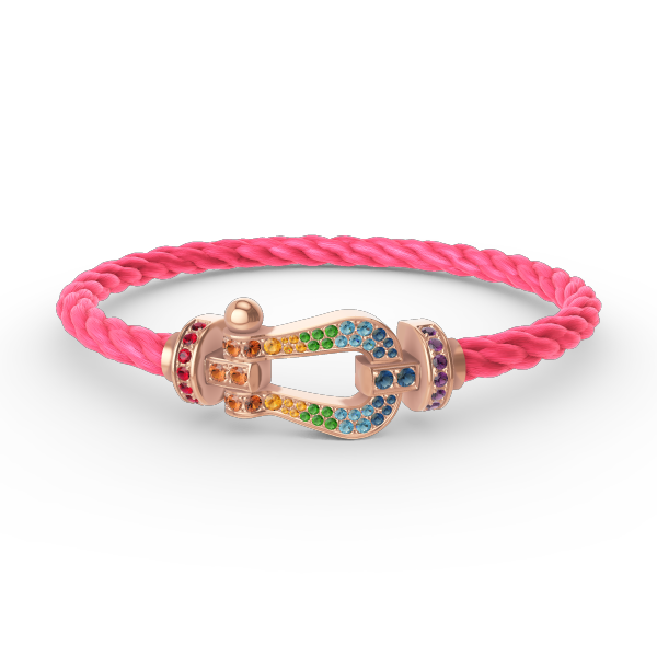 [vivabelle]FORCE LARGE HORSESHOE  COLORED DIAMOND BRACELET ROSE GOLD