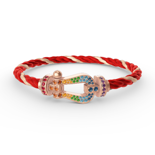 [vivabelle]FORCE LARGE HORSESHOE  COLORED DIAMOND BRACELET ROSE GOLD