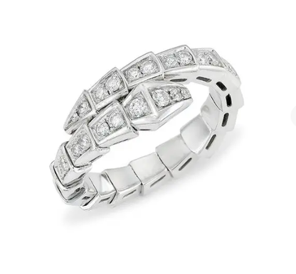 [vivabelle]SERPENTI RING SILBER DIAMANT GEPAART 4MM