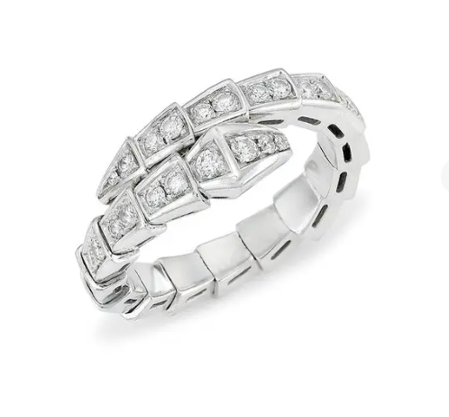 [vivabelle]SERPENTI RING SILBER DIAMANT GEPAART 4MM