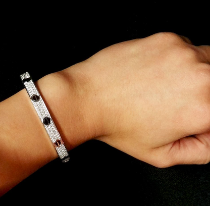 [vivabelle]LOVE BRACELET 6.1MM DIAMOND-PAVED CERAMIC