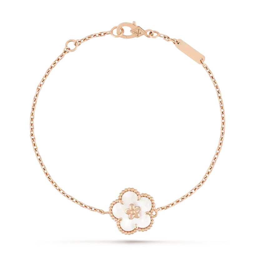 [vivabelle]LUCKY WHITE MOP PFLAUMENBLÜTENARMBAND