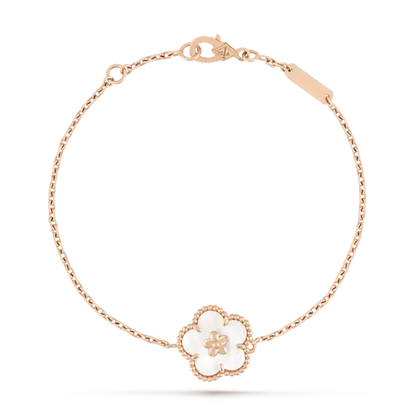 [vivabelle]LUCKY WHITE MOP PFLAUMENBLÜTENARMBAND