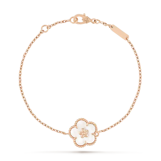 [vivabelle]LUCKY WHITE MOP PFLAUMENBLÜTENARMBAND