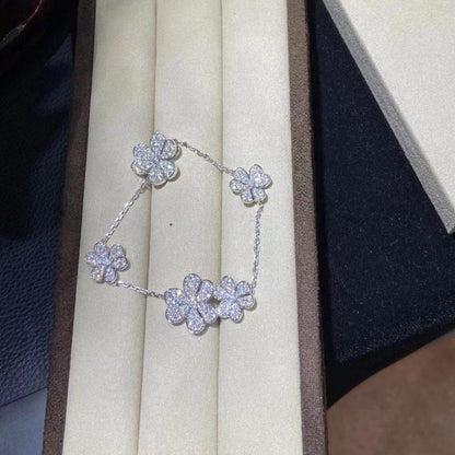 [vivabelle]FRIVOLE SILVER 5 FLOWERS BRACELET