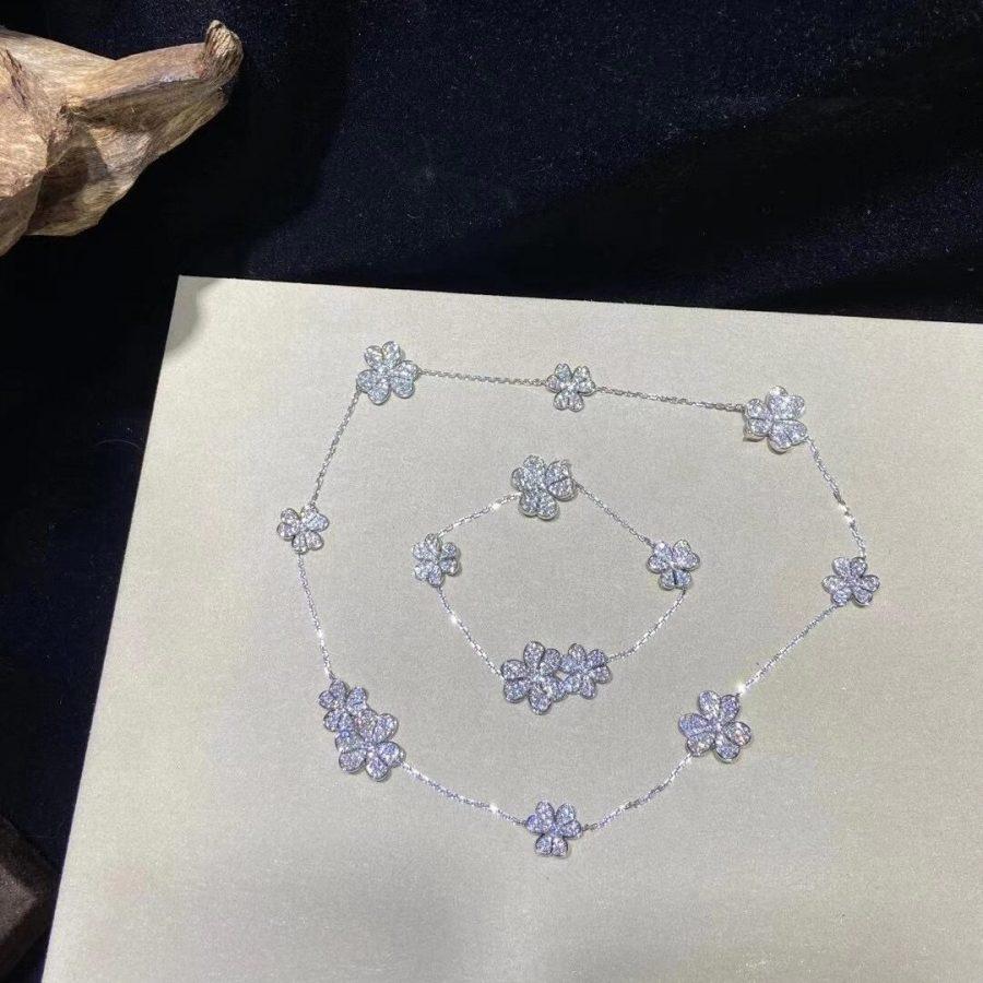 [vivabelle]FRIVOLE SILVER 5 FLOWERS BRACELET