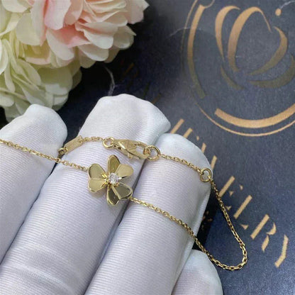 [vivabelle]FRIVOLE GOLD BLUME ROSA MALACHIT ARMBAND