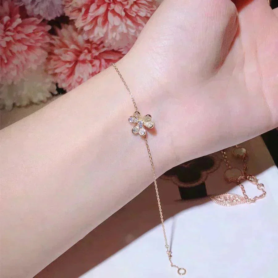 [vivabelle]FRIVOLE GOLD BLUMEN DIAMANT ARMBAND