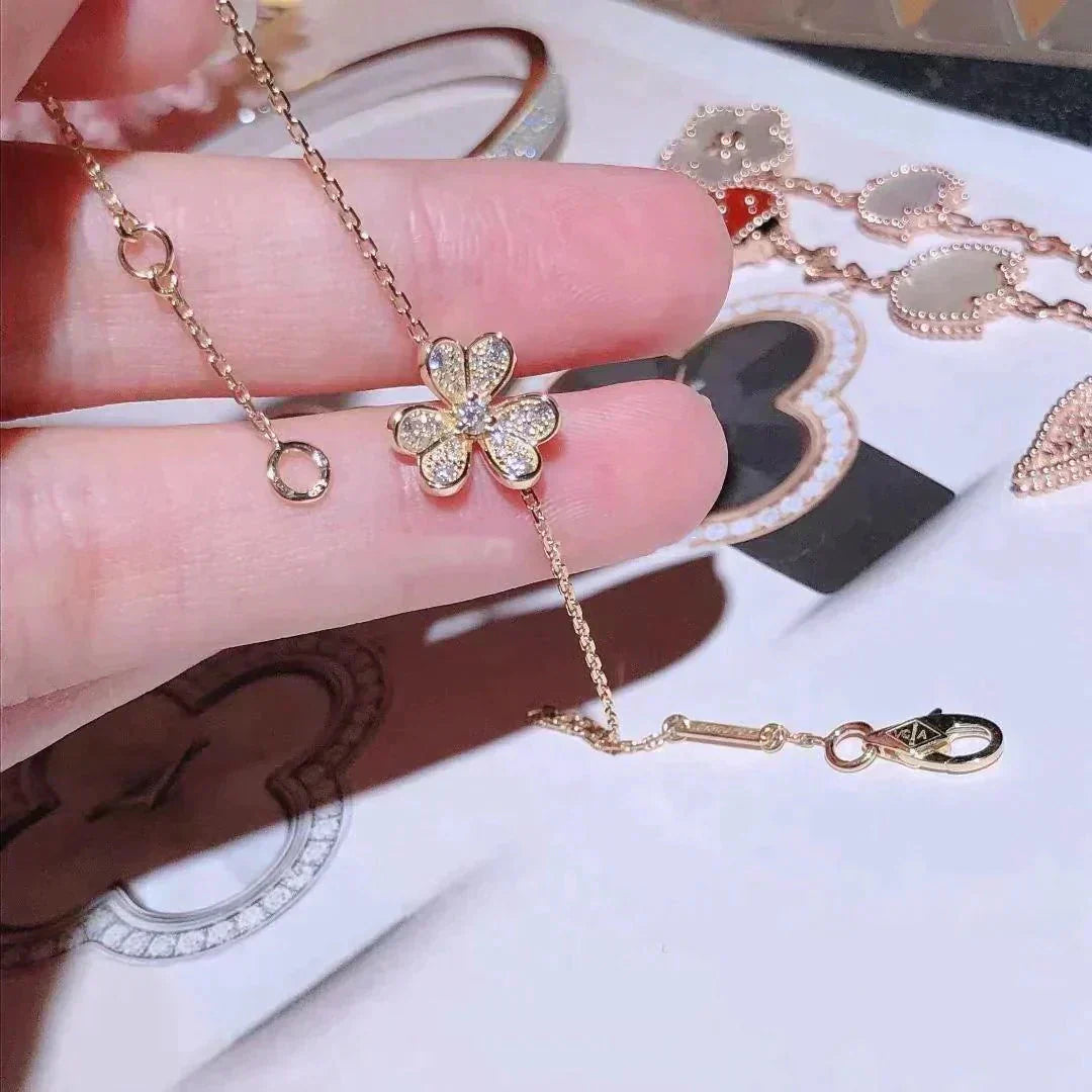 [vivabelle]FRIVOLE GOLD BLUMEN DIAMANT ARMBAND