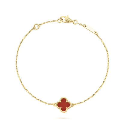 [vivabelle]KLEE-KARNEOL-EINZELBLÜTENARMBAND