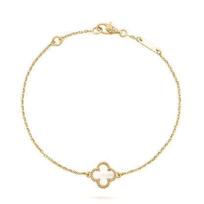 [vivabelle]CLOVER WHITE MOP EINZELNE BLUME ARMBAND