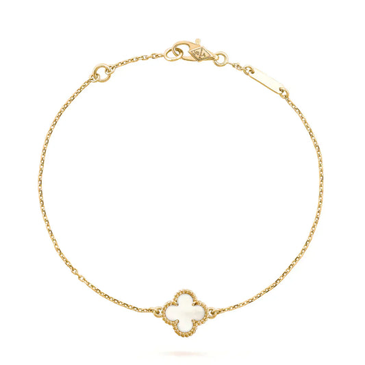 [vivabelle]CLOVER WHITE MOP EINZELNE BLUME ARMBAND