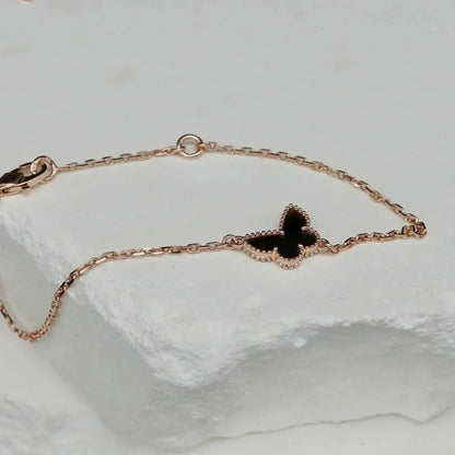 [vivabelle]BUTTERFLY ONYX SCHMETTERLINGSARMBAND
