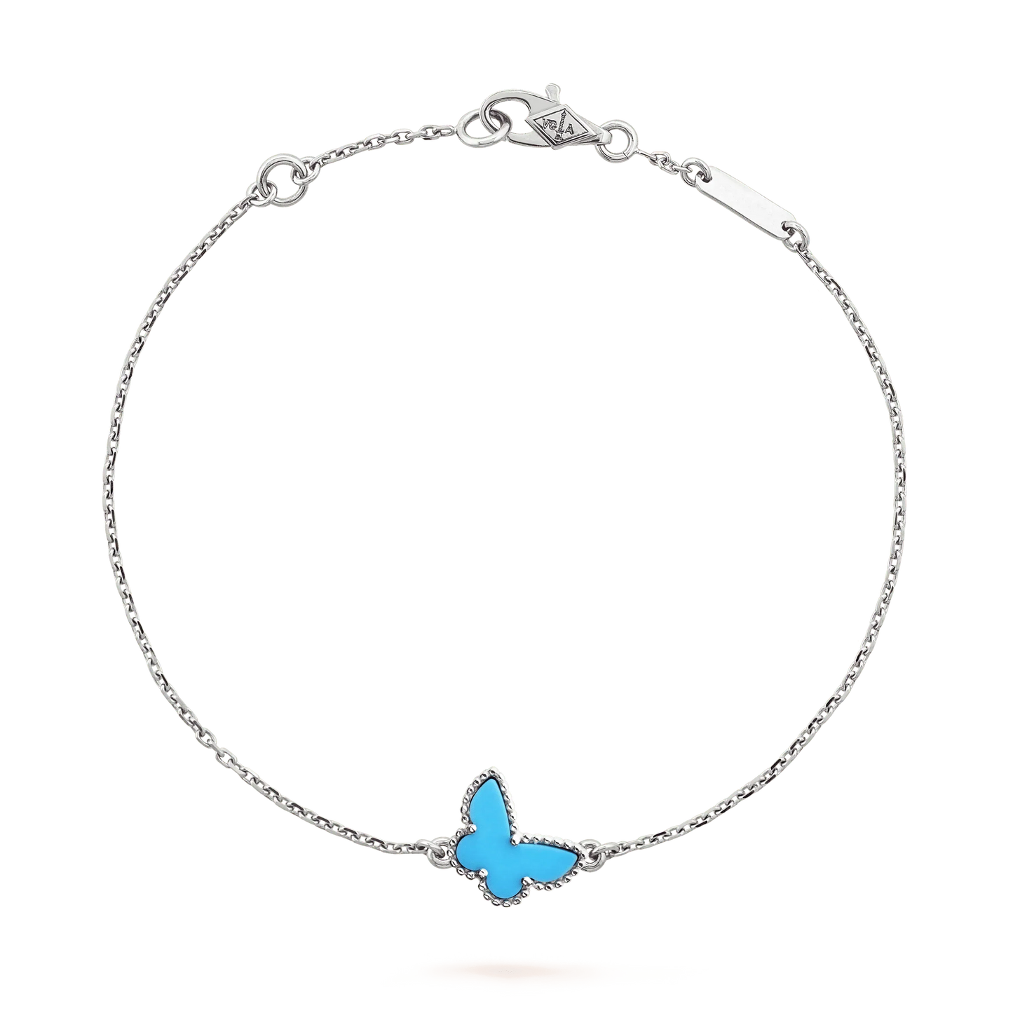[vivabelle]BUTTERFLY TÜRKIS SCHMETTERLINGSARMBAND SILBER
