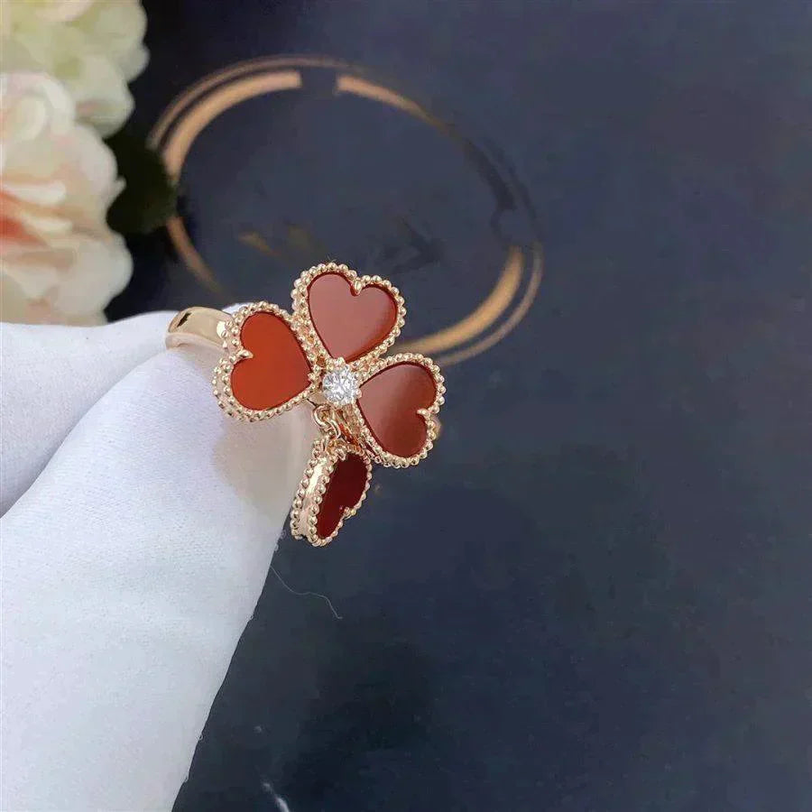 [vivabelle]SWEET CLOVER CARNELIAN RING