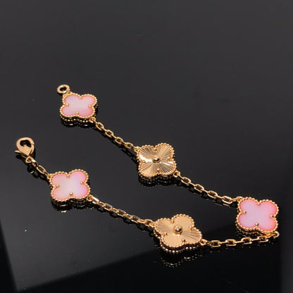 [vivabelle]KLEE-ARMBAND 5 MOTIV ROSA UND ROTGOLD