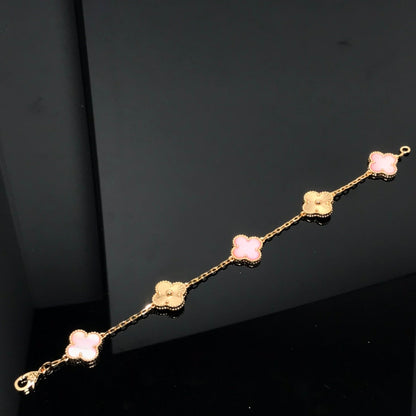 [vivabelle]KLEE-ARMBAND 5 MOTIV ROSA UND ROTGOLD