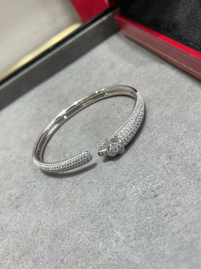[vivabelle]PANTHERE FULL DIAMOND OPEN BRACELET