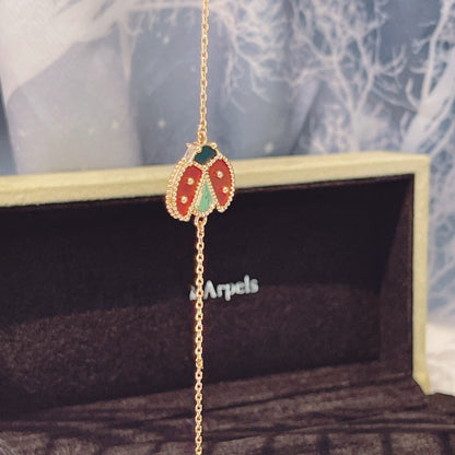 [vivabelle]LUCKY SPRING 1 MOTIF PINK GOLD BRACELET