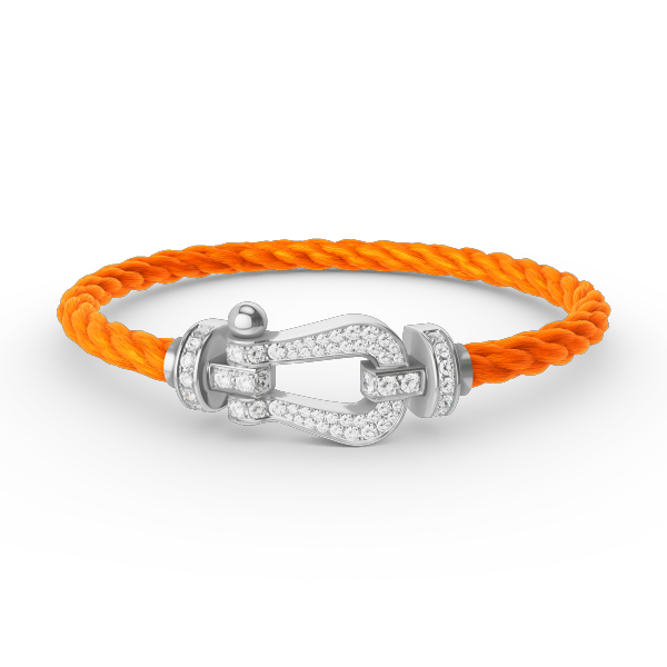 [vivabelle]FORCE LARGE HORSESHOE FULL DIAMOND BRACELET SILVER