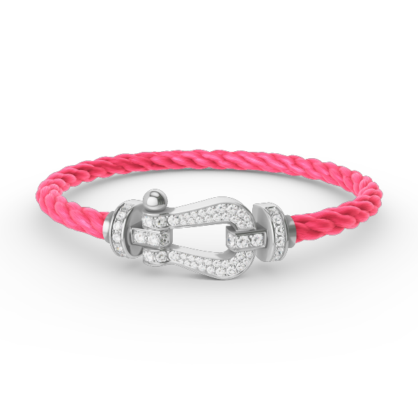 [vivabelle]FORCE LARGE HORSESHOE FULL DIAMOND BRACELET SILVER
