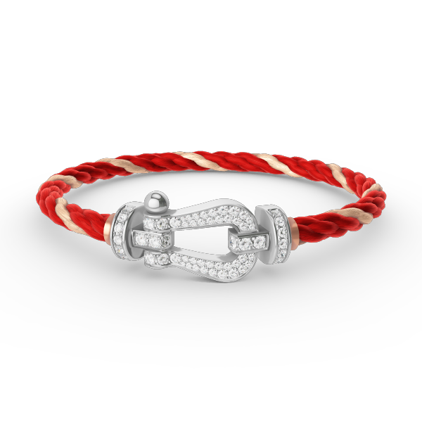 [vivabelle]FORCE LARGE HORSESHOE FULL DIAMOND BRACELET SILVER