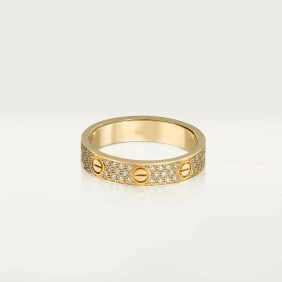 [vivabelle]LOVE RING 3.6MM DIAMOND PAVED
