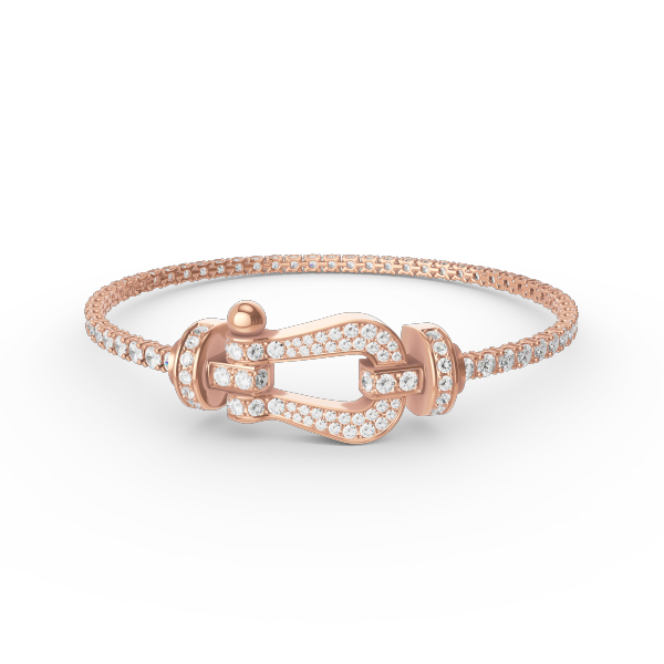 [vivabelle]FORCE  LARGE HORSESHOE FULL DIAMOND TENNIS BRACELET