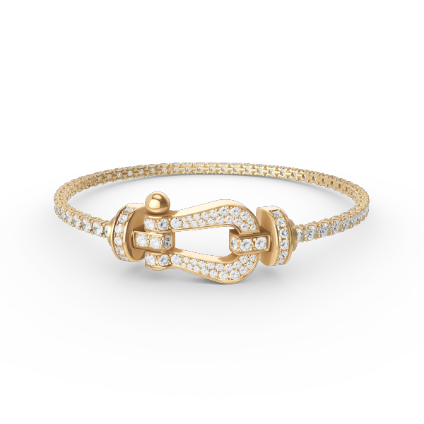 [vivabelle]FORCE  LARGE HORSESHOE FULL DIAMOND TENNIS BRACELET